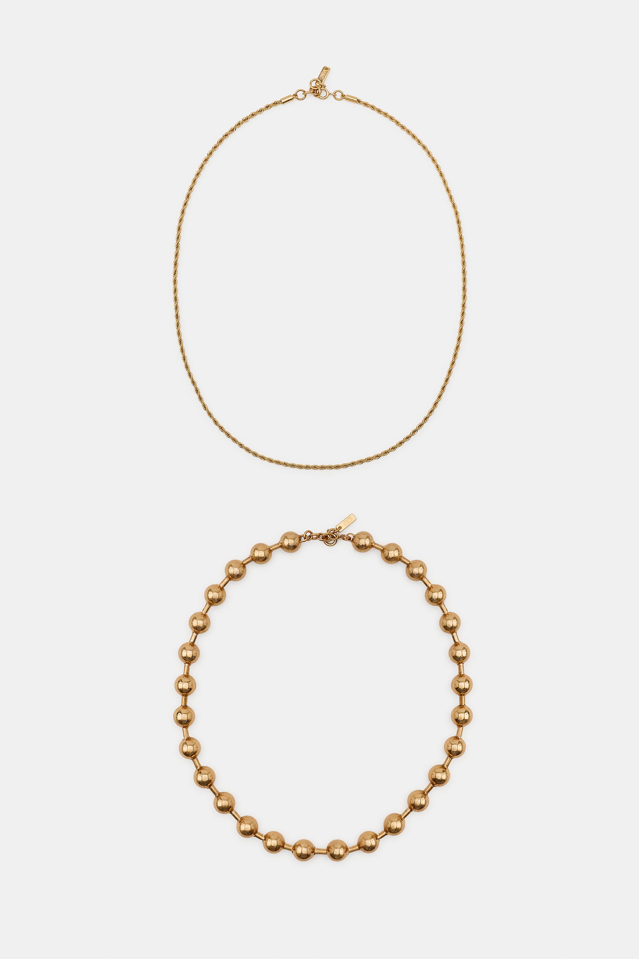 PACK OF 2 BEADED CORD NECKLACES